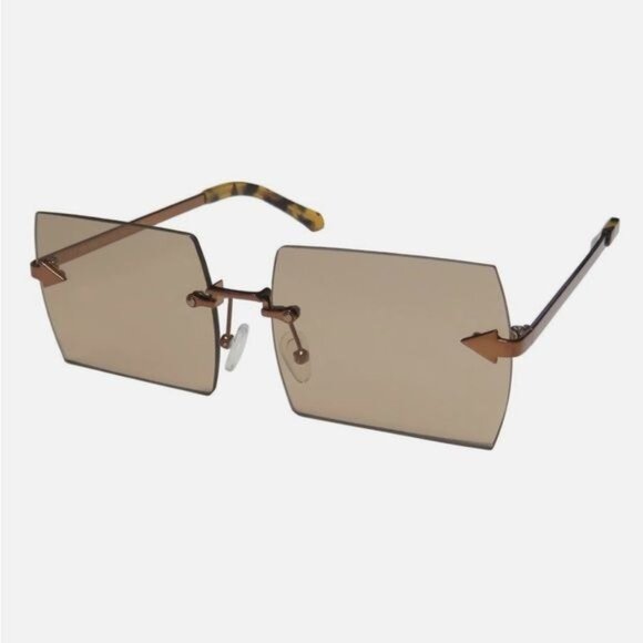 KAREN WALKER The Bird Rectangular Frame Tinted Sunglasses in Light … main image 4